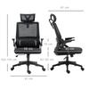Office Chair, Mesh, Swivel, Height and Headrest Adjustable, 60 X 61 X 104.5-121.5 Cm, Black
