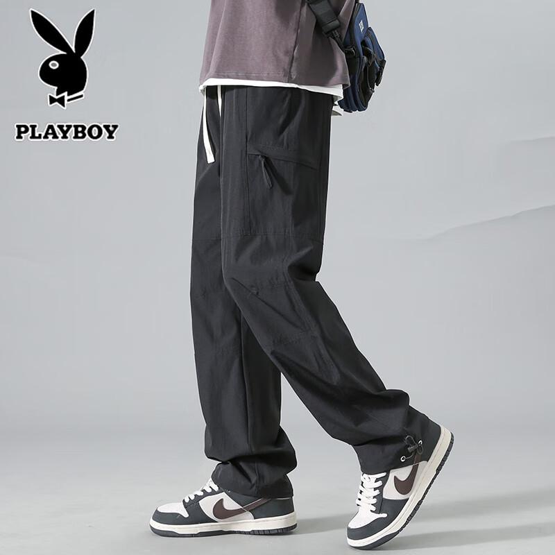 Playboy Men's Straight Fit Casual Workwear Pants