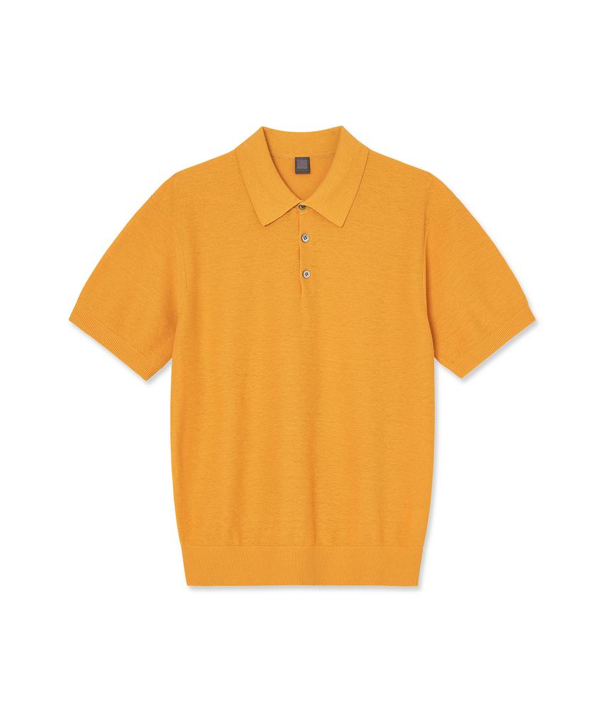 IOLO Pk Textured Linen Half Collar_Orange