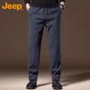 Jeep Men's Business Casual Thick Corduroy Straight Pants