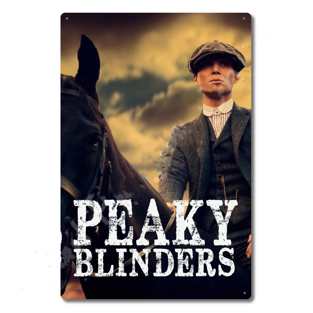 Vintage Tin Sign Peaky Blinders Whiskey Metal Sign Poster Retro Art Plaque Wall Decor for Home Bar Pub Cafe Restaurant 8x12 I