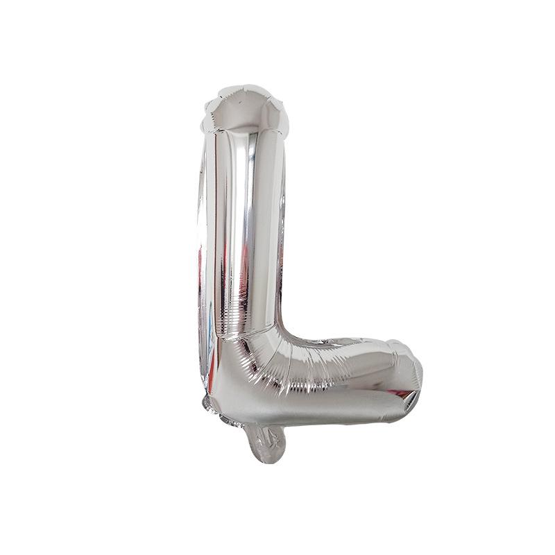 50pcs Letter Balloon Aluminum Foil 50 Cm Bright Gold Silver Aluminum Film Letter Balloon