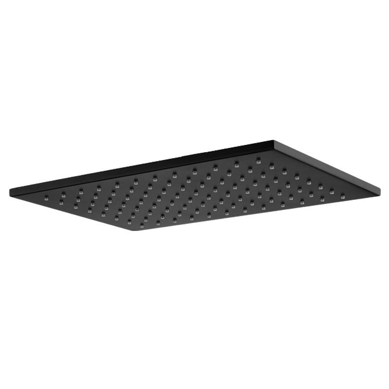 12 Inches Square Rainfall Brass Black Top Shower Head (Black,Brass) чёрный