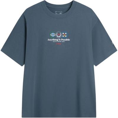 Round Neck Pullover Letter Loose Print Comfortable Versatile Short Sleeve T-Shirt Men Tops AHSVE87-4