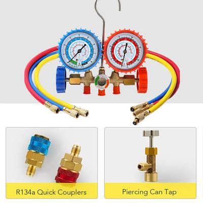 Car Air Conditioner Refill Manifold Gauge Set AC Recharge Hose Kit R134A Adapter Conditioner R134a for Air Conditioner Filling