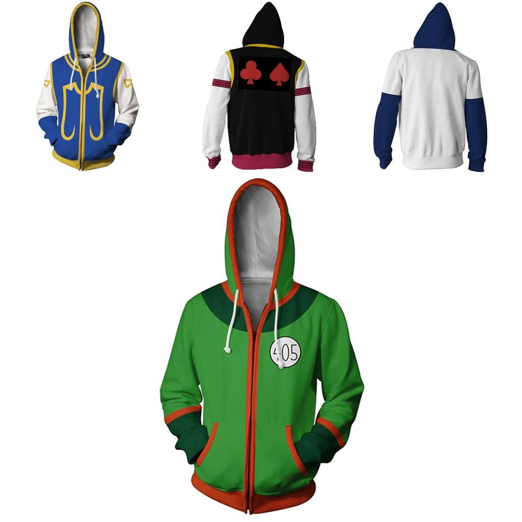Warm And Cozy Hunter Hunter Hisoka Killua Zipper Jacket Cosplay Costume Hoodie