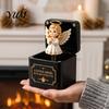 Holiday Desktop Decoration 3D Printed Christmas Pop-Up Magic Box with Spring Action, Xmas Elements/Angel/Star Star of Bethlehem Gift Ornaments,