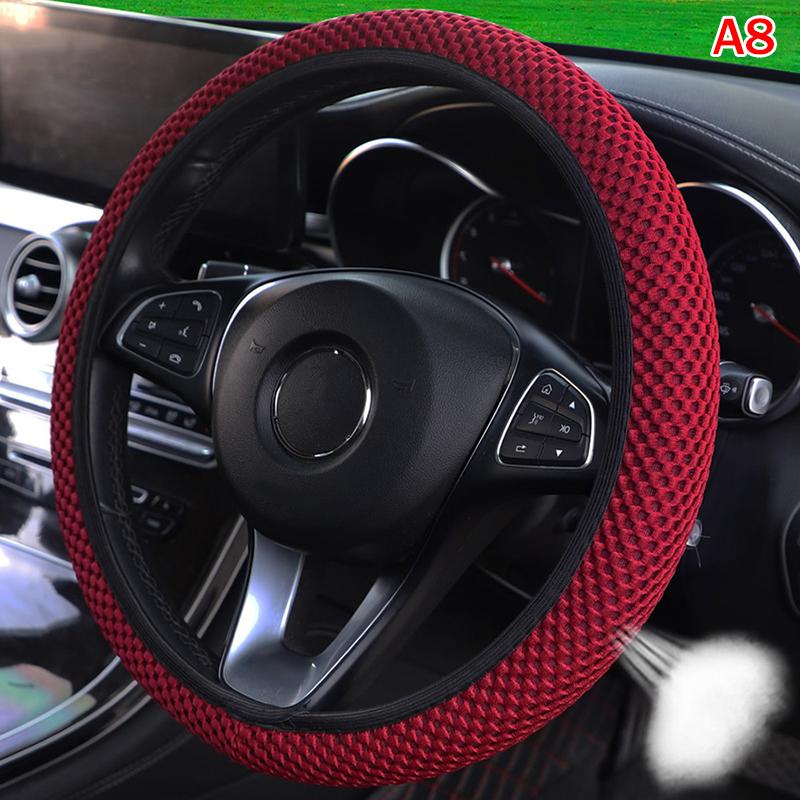 Universal Car Steering Wheel Protective Cover Breathable Elastic Band Anti Slip Flax Suitable 38Cm Four Seasons