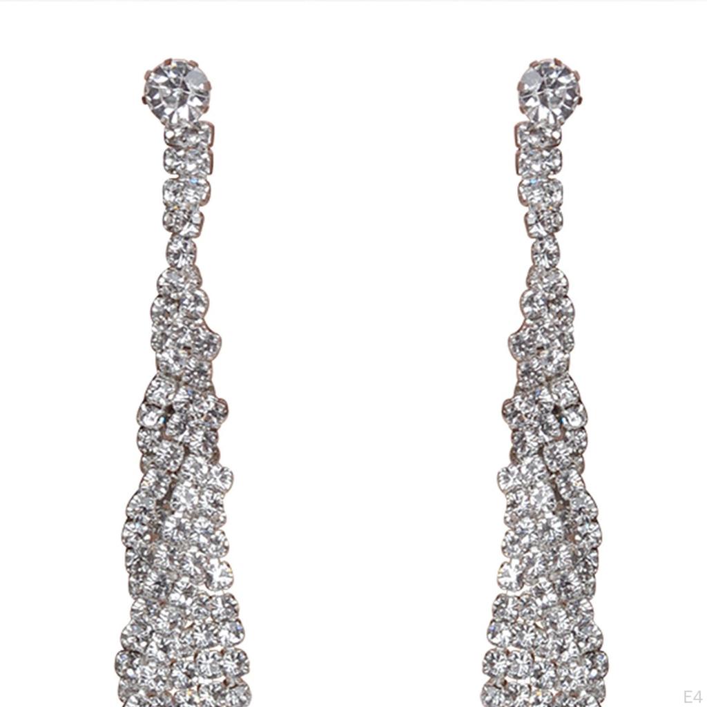 Drop Earrings Dangle Chic Sparkly Women Lady Stylish Elegant Jewelry Stud Long