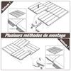 Caillebotis - Terrace tiles - Set of 9 - Interlocking, Very Simple Installation - Small Composite Plastic Tiles Imitating Wood Chocolate