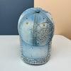 New hat women's spring summer diamond-encrusted baseball cap denim sunshade cap fashion sunscreen sun hat