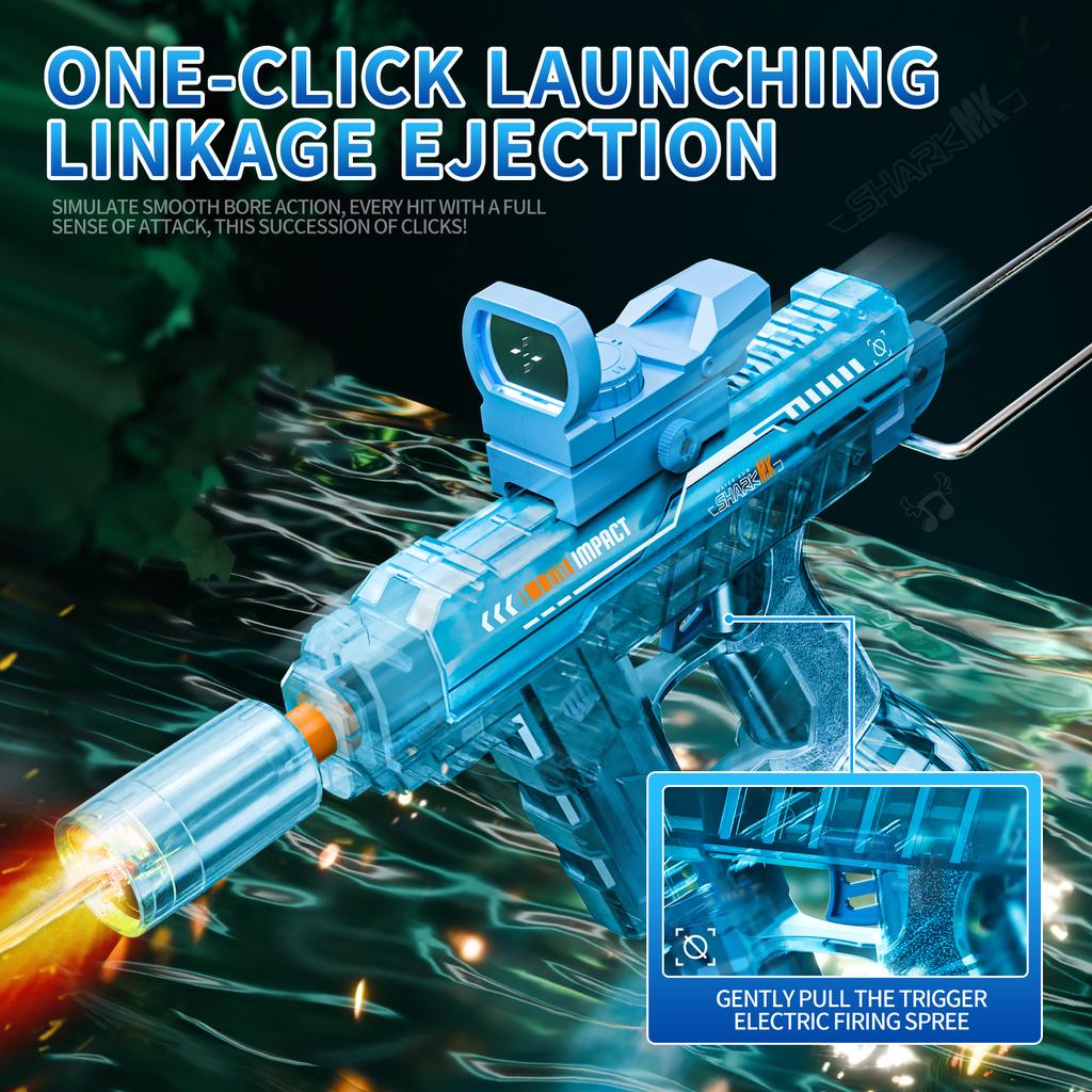 New UZI Simulated Flame Electric Water Gun for Kids High Pressure Automatic Watergun Children Summer Outdoor Beach Water Gun Toy