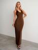 Summer European & American Style Backless Bandage Slim Fit Evening Dress for Women