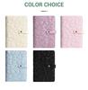 3D Heart Pattern A6 Loose-Leaf Notebook with PU Cover