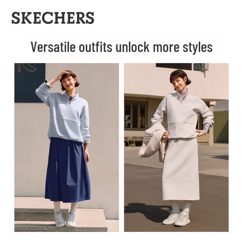 SKECHERS Women s L325W031 Half-Zip Knit Sweatshirt XS-M 6850₽