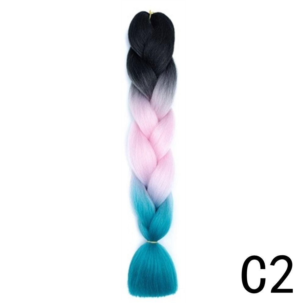 Ombre Jumbo Zopf 24 Zoll Damen DIY Haarzöpfe Neue Flecht Haarverlängerung Damen