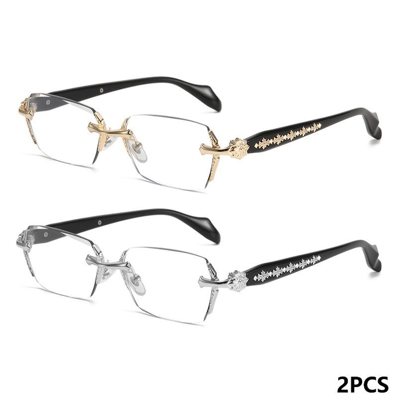 

2-упаковка шестиугольных модных очков для чтения для женщин, винтажные очки для деловых поездок, высококачественные металлические петли