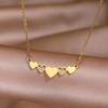 Golden Color Heart-shaped Pendant Necklace Alloy Choker For Women Perfect Accessory For Daily And Party Occasions