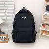 Schoolbag Summer New Backpack Women's Versatile Large-capacity Japanese Schoolbag High School College Student Backpack Solid Color Pendant Cloth Bag