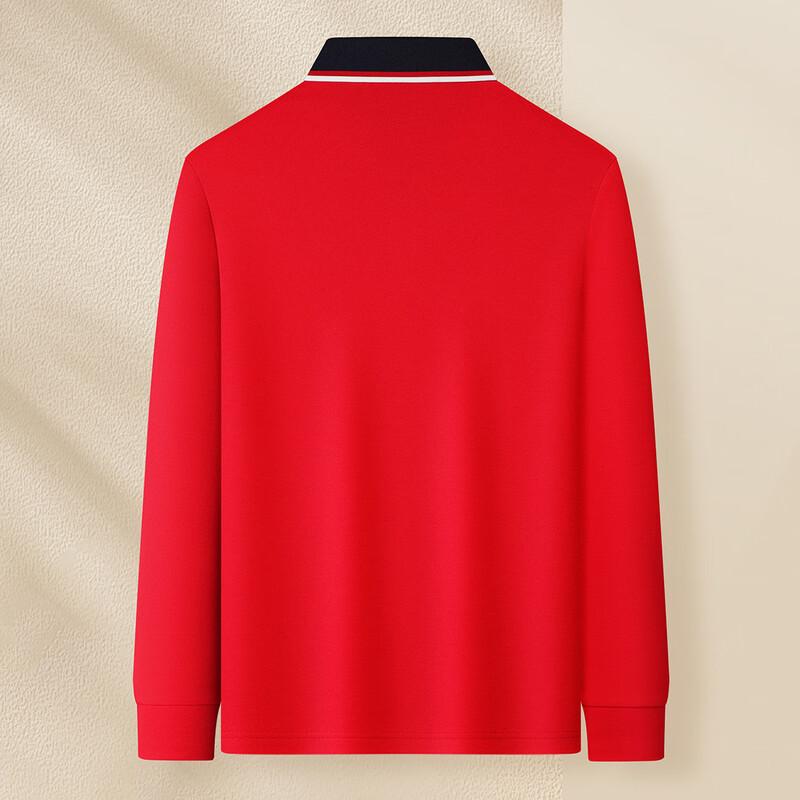 MONTAGUT Herren Langarm Color-Block Poloshirt mit Seidenmischung für Wärme