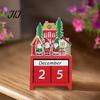 Nordic Style Christmas Decor Countdown Blocks, Desktop Advent Calendar with Movable Season Home Days Until Xmas Ornament for Office Gift Kids