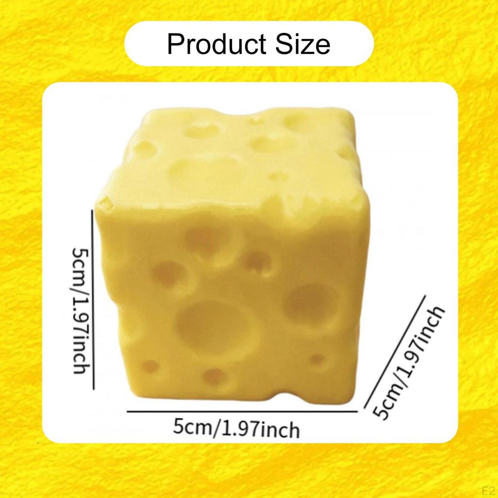 Block Cute Sensory Toy Gift Novelty Slow Rising Yellow Cheese for Adults Holiday Gifts