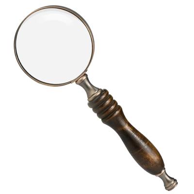 10X Handheld Magnifying Glass Antique Metal Magnifier for W/ Blackwood Handle High Magnification Magnifier for Reading G