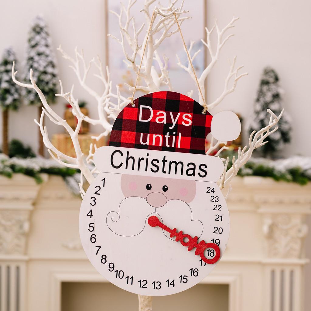 

Playful Christmas Wooden Countdown Calendar Featuring Fun Snowman And Design Santa Cartoon Santa Calendar
