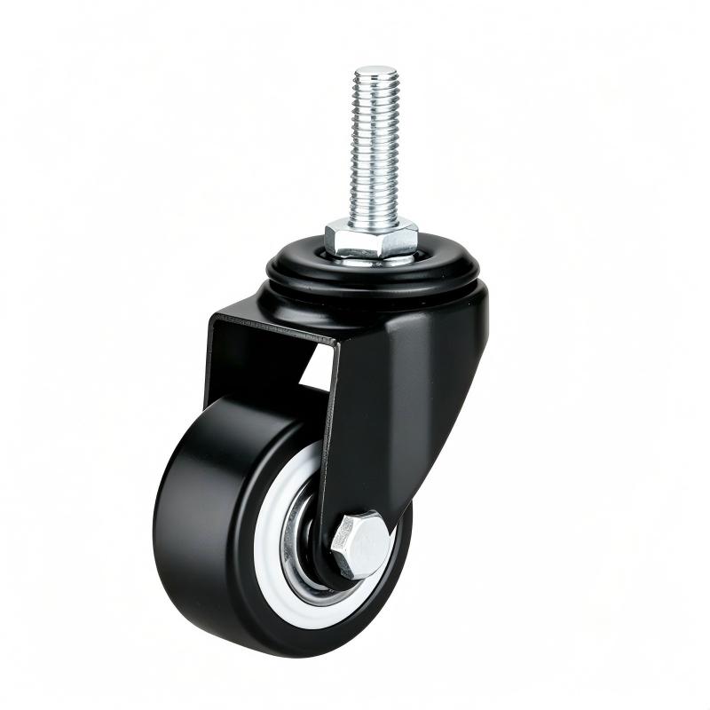 4Pcs/Set 1.5/2 Inch M8 M10 Thread Stem Caster Wheels, Swivel Casters With/without Brake, Heavy Duty for Chair Table Bin Cart Fur
