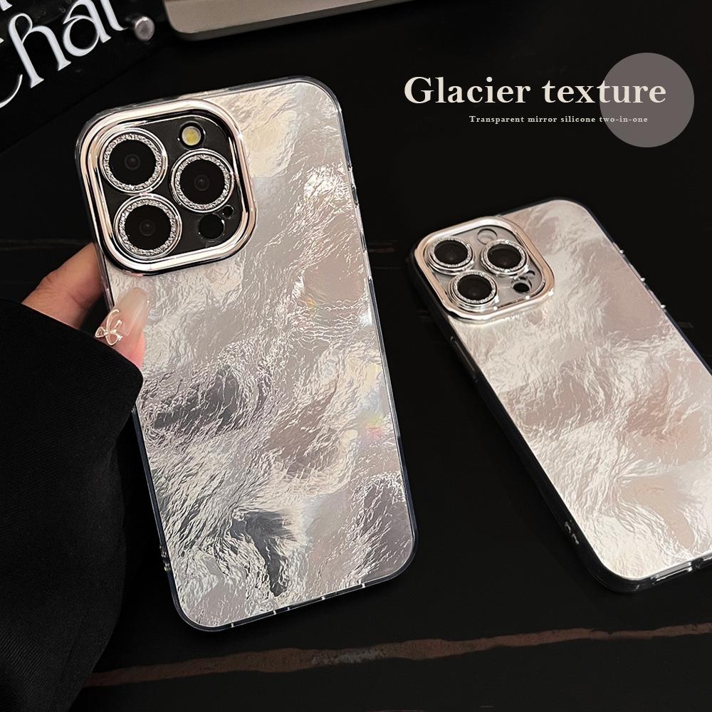 Premium Sense Ins Glacier Pattern Suitable for 11 iPhone Case 11Pro Max Lens Film Iphone11 Glitter 11