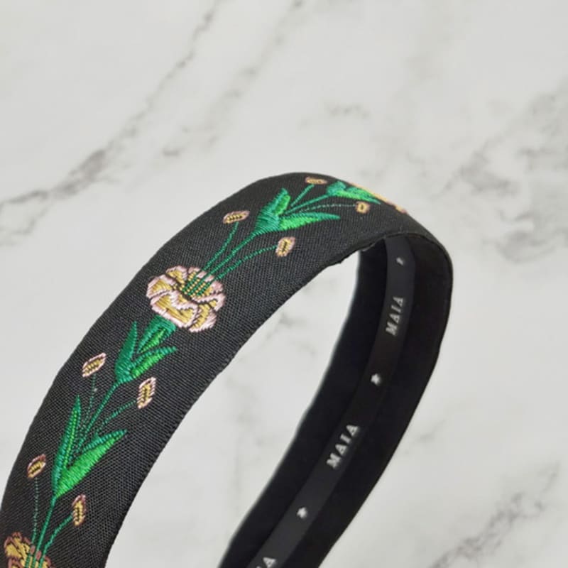 MAIA Rose Garden Headband - Z Black