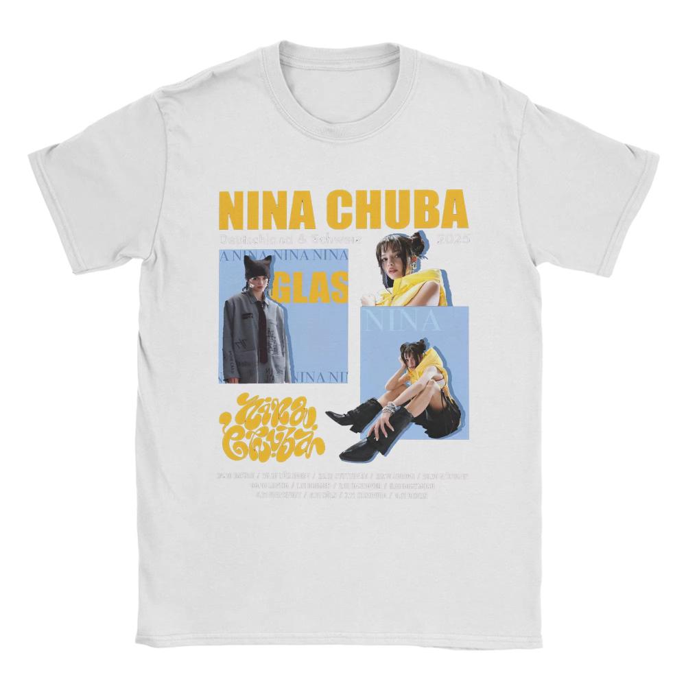 Oversized T-Shirt Summer Nina Chuba Novelty T-Shirts 2025 Tour Cotton T Shirts for Men Y2K Fun Cheap Print Short Sleeve Clothes