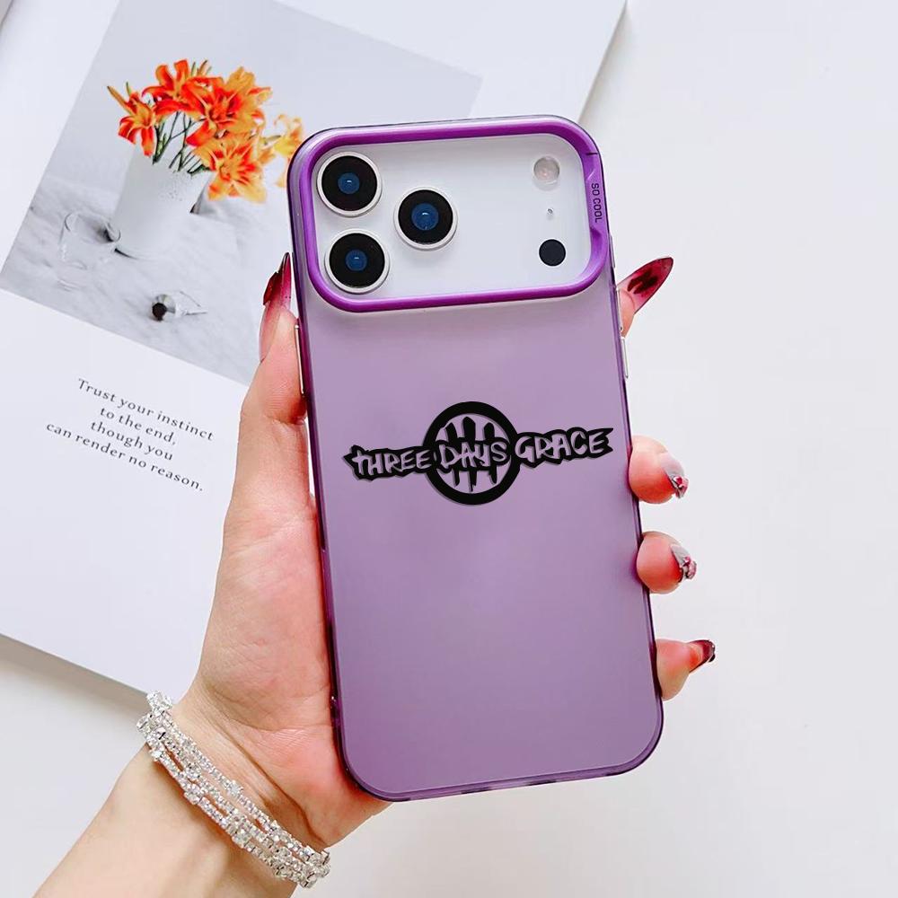 Fashion T-Three Days Grace Phone Case For iPhone 17 16 15 14 13 12 11 Pro Max Air Matte Laser Aurora Shockproof Funda