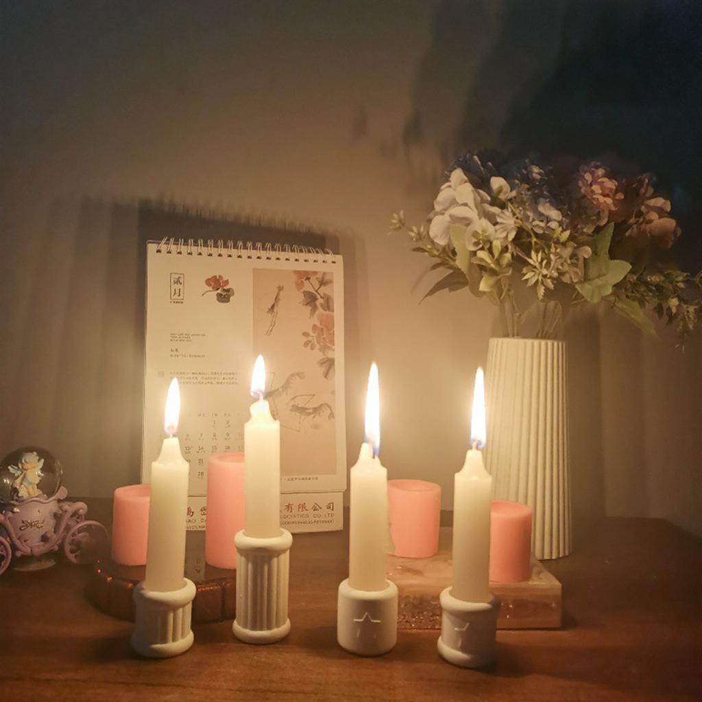 Candle Mould Decors Casting Molds DIY 3D Silicone Mould Cylinders Candle Mould Silicone Molds Handicrafts Candle Holder