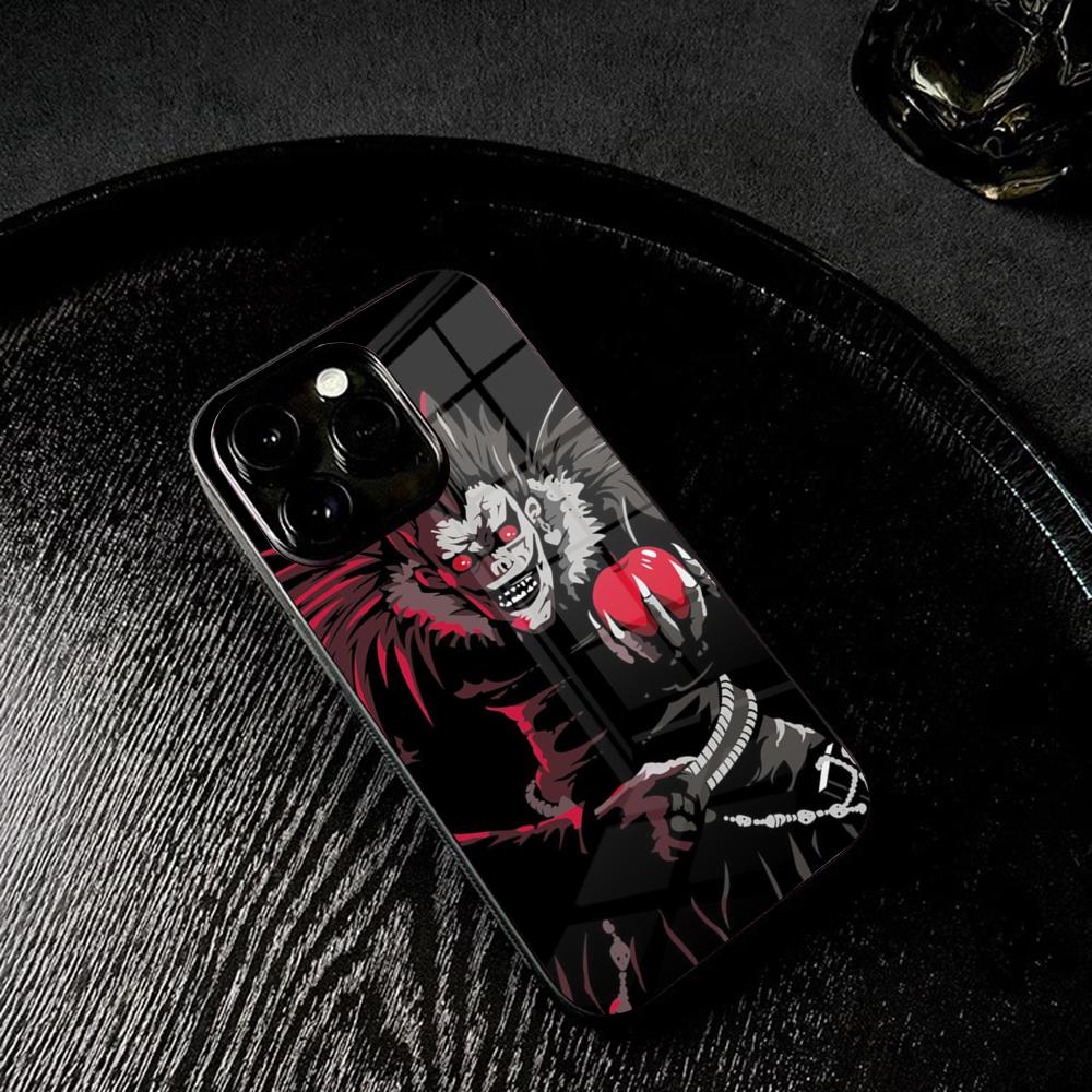 

Death Note Phone Case Tempered Glass For IPhone 17 16 13 14 12 15 11 Pro Max Plus Mini X XR SE2020 Coque iPhone 15 Pro Max