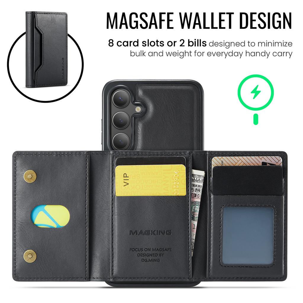 MAGKING K2 Series For Samsung Galaxy S26 / S26 Pro Magnetic Case PC + TPU + PU Phone Cover with RFID Blocking Wallet