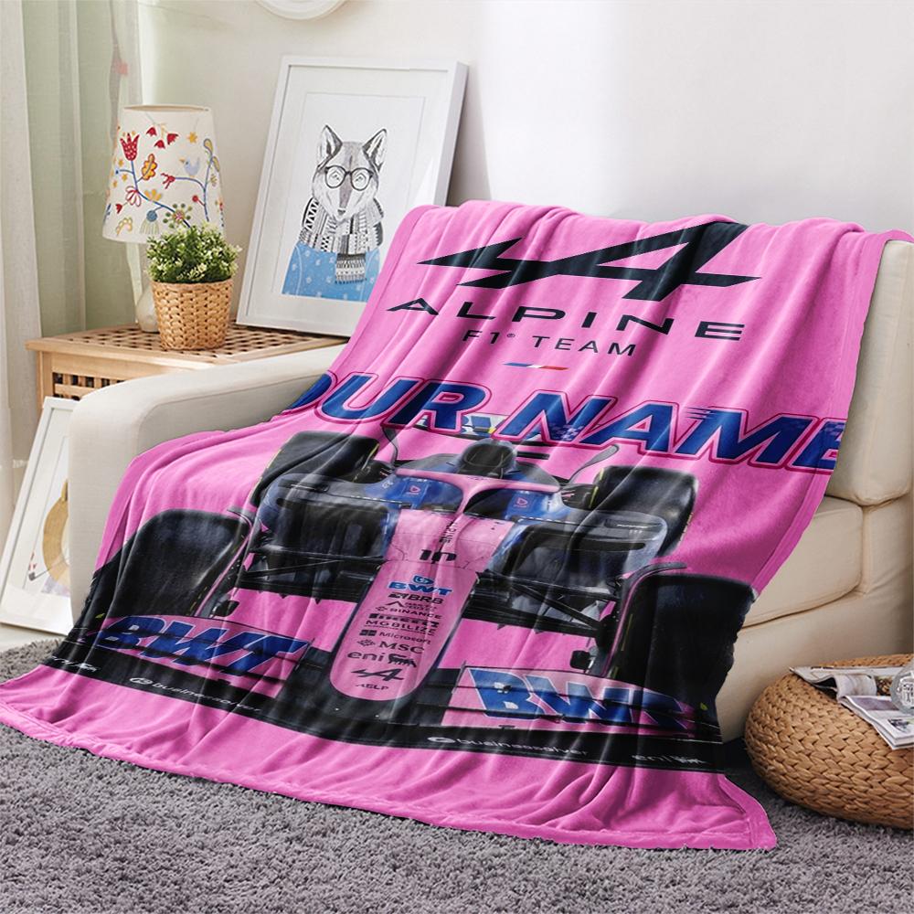 1PC Custom Name Alpine Patterned Flannel Blanket Suitable For All Seasons for Home Decor Warmth and Comfort Gifts Holiday Present