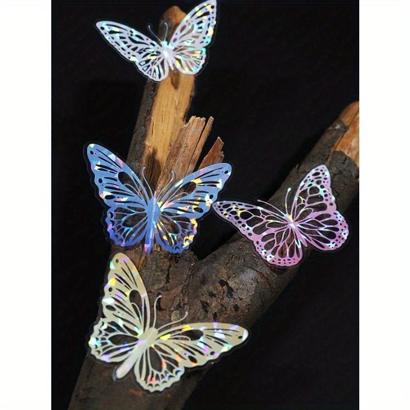 20 Piezas de Pegatinas de Mariposa Brillantes, Pegatinas Decorativas de Mariposa DIY para Decoración de Fiestas, Decoración del Hogar, Adecuadas para Fiestas, Bodas, Festividades