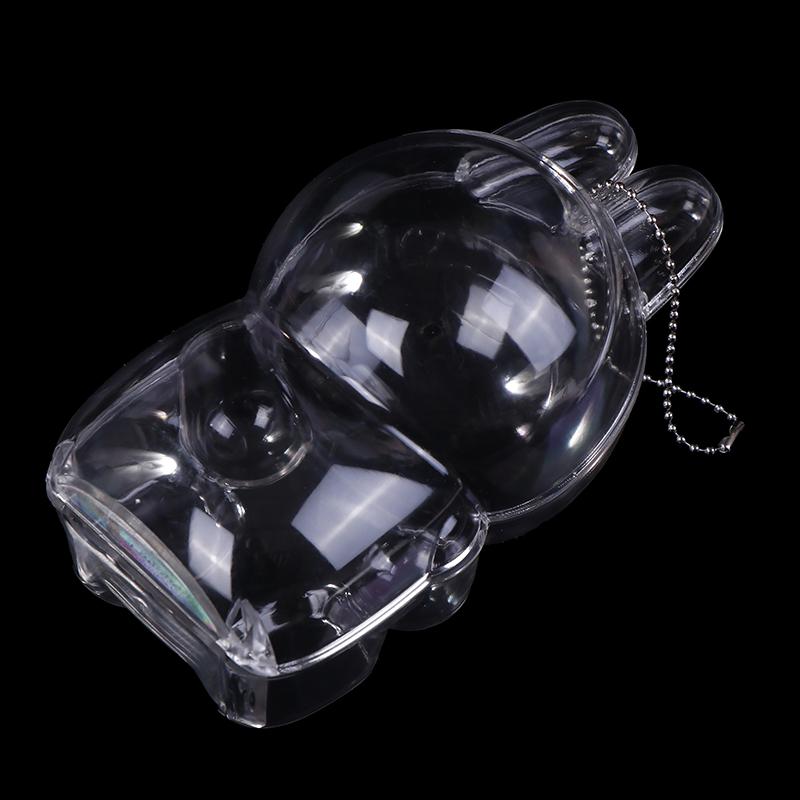 Für Labubu V1 V2 Schutzhülle aus Acryl Transparent Schutzhülle Tragbare Kabelorganizer-Box Verdickte Puppentasche