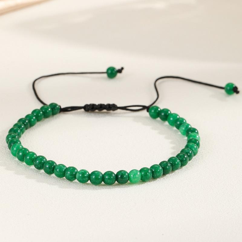 Pulseira de Contas Facetadas Turquesa – Acento Prateado Ajustável Joia Boho, Proteção Calma Presente para Homens e Mulheres