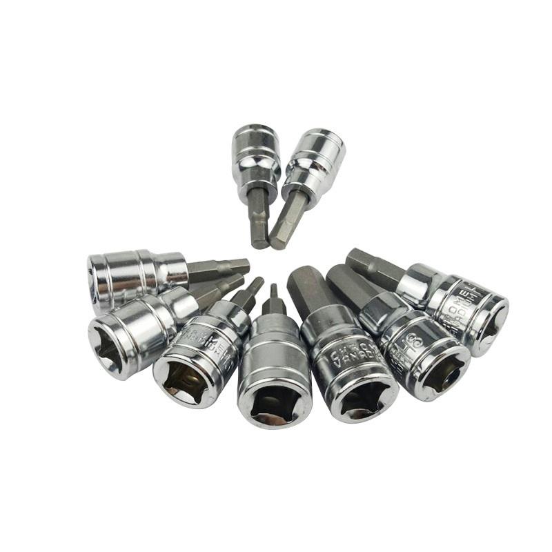 Set di bussole esagonali da 3/8 di pollice Chiavi a brugola robuste Bussole Professionali Attacco da 3/8 di pollice Trapano Kit di attrezzi metrici Set di bussole ad impatto durevole