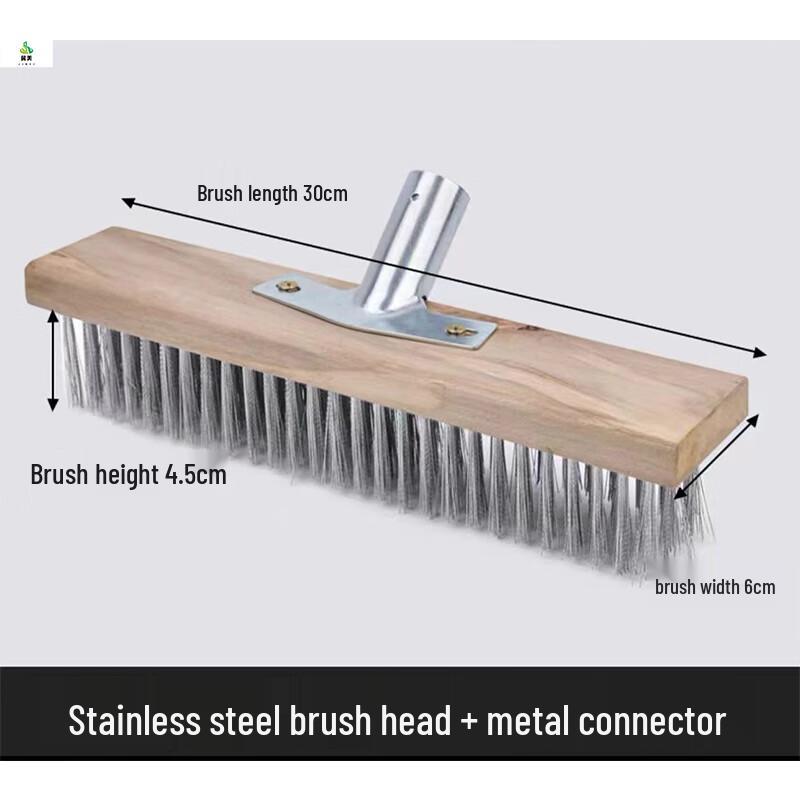 Jimei Long Handle Stainless Steel Wire Floor Scrub Brush
