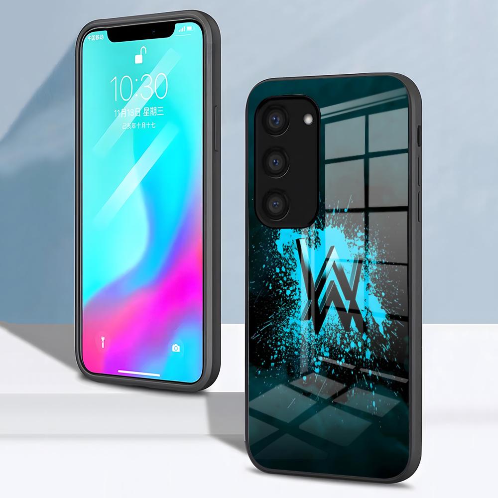A-Alan Walker DJ Phone Case For Samsung S26 S25 S24 FE S23 S22 S21 Plus S20 Ultra Note20Ultra Black Glass Cover