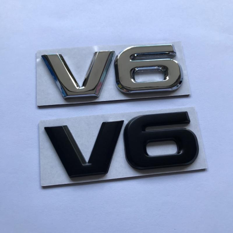 Car Styling 3D Metal V6 V8 Car Sticker Emblem Badge V6 V8 Emblem Badge Nameplate Sticker Decal Replacement auto Accessories