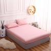 Nordic Solid Color Fitted Mattress Protector Pad with Elastic Band