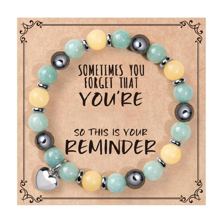 Dainty Heart Chain Bracelet Alloy Charm Wristlet Smooth Edged Natural Stone Charm For Comfortable Daily Elegant