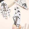 Spooky Chic White Skull Hair Claw - Resin Zombie Hand Grip for Women, Perfect for Halloween & Cosplay Parties