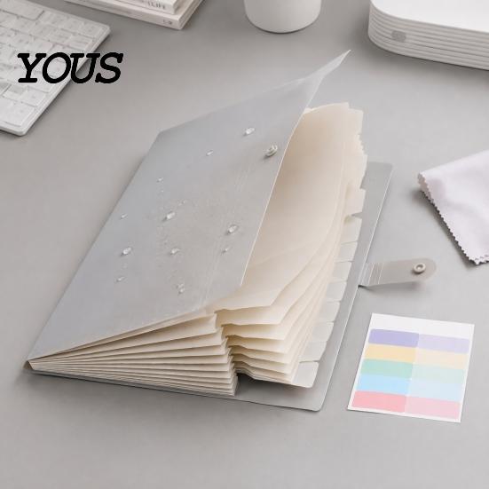 Heavy Duty Document Case Expanding File Folder, Waterproof PP A4 Letter Size Lightweight Office Folder Organizer, Portable Receipt Organizer
