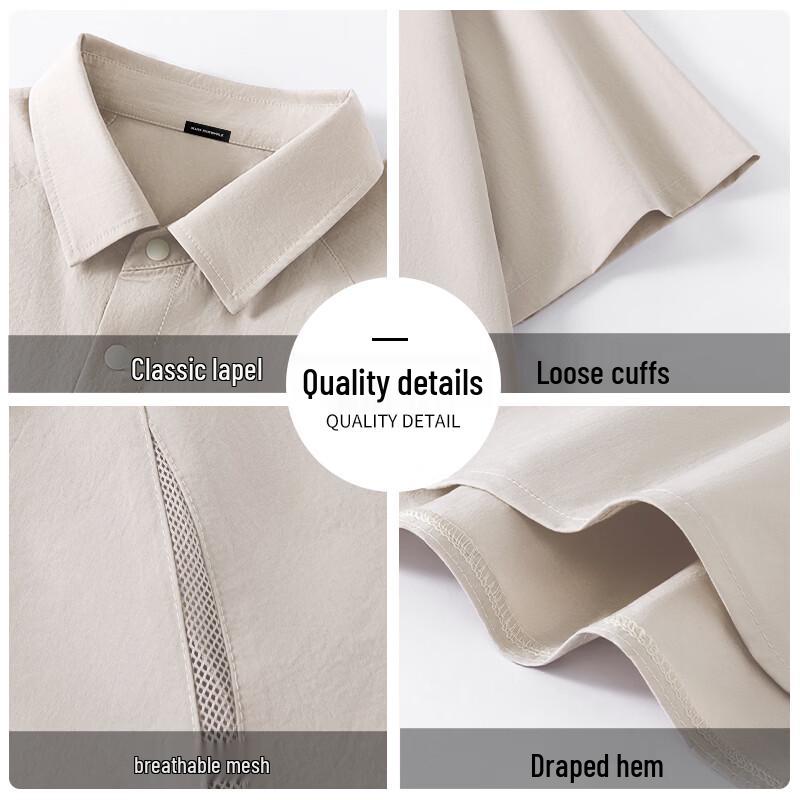 Mark Fairwhale Men's Breathable Mesh Short-Sleeve Casual Shirt