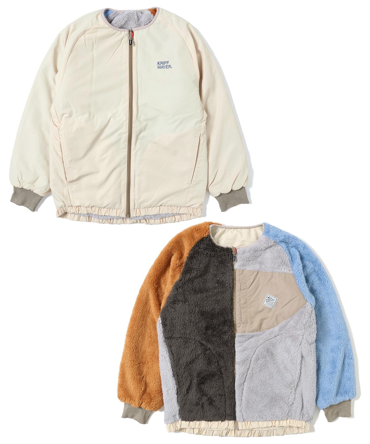 

flip natural [Клифф Майер] Куртка без воротника, женская, большая,